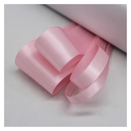 Satinband 5 Meter viele Farben Satinband doppelseitige Polyester-Stoffbänder for Haarschleifen, Basteln, DIY-Zubehör 6 mm, 9 mm, 16 mm, 25 mm, 38 mm(Lt.Pink,38mm) von UJEDFHV