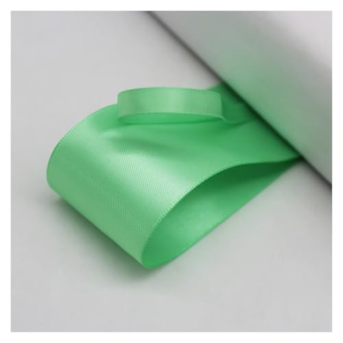 Satinband 5 Meter viele Farben Satinband doppelseitige Polyester-Stoffbänder for Haarschleifen, Basteln, DIY-Zubehör 6 mm, 9 mm, 16 mm, 25 mm, 38 mm(Mint,38mm) von UJEDFHV