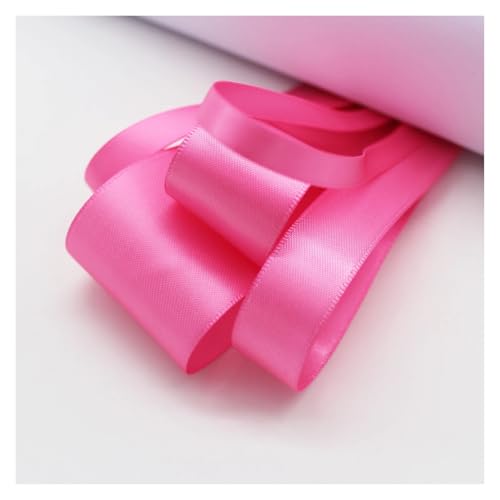 Satinband 5 Meter viele Farben Satinband doppelseitige Polyester-Stoffbänder for Haarschleifen, Basteln, DIY-Zubehör 6 mm, 9 mm, 16 mm, 25 mm, 38 mm(Pink,6mm) von UJEDFHV
