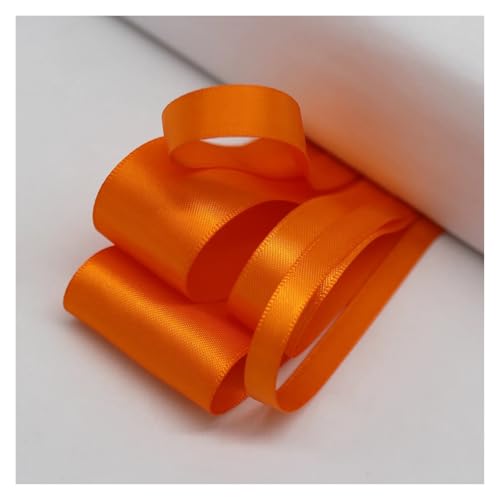 Satinband 5 Meter viele Farben Satinband doppelseitige Polyester-Stoffbänder for Haarschleifen, Basteln, DIY-Zubehör 6 mm, 9 mm, 16 mm, 25 mm, 38 mm(Tangerine,38mm) von UJEDFHV
