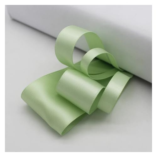 Satinband 5 Yards Moosgrünes Ripsband aus Satin for Verpacken von Weihnachtsfeierdekorationen, handgefertigt, 16 25 38 MM(Seafoam Green,25 MM) von UJEDFHV