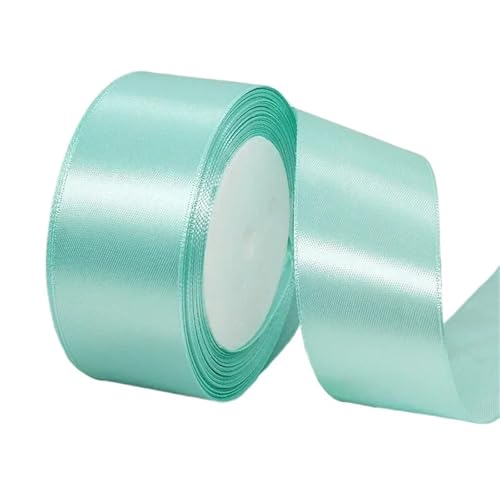 Satinband 6/10/15/20/25/40/50mm 25yards/Roll Satinbänder for Hochzeit Weihnachtsfeier Dekoration Handarbeit DIY Bogen Handwerk Karte Wrap(Aqua green,Ribbon 50mm) von UJEDFHV