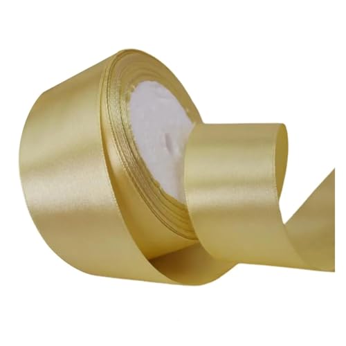 Satinband Dekoratives Band, elegante Satinbandrolle for Hochzeitsdekor, Verpacken von Blumensträußen, 22 m x 4 cm breit(Champagne) von UJEDFHV