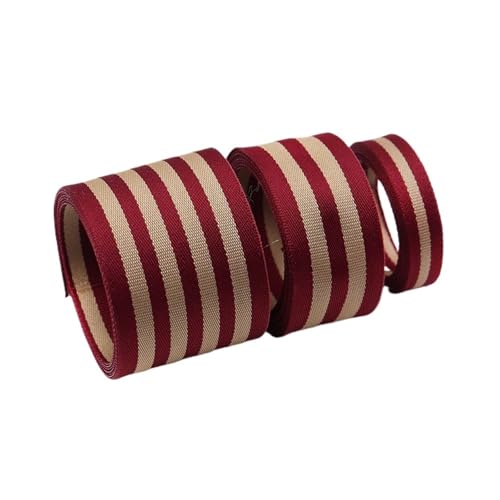 Satinband Gestreiftes Band, gestreiftes Stoffband for gewebtes Musterband for Heimdekoration, Verpacken, individuelles Basteln, Dekorativ(0789,Wide 10mm) von UJEDFHV