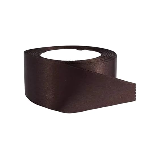 Satinband Satinband, 40 mm × 22 m, doppelseitiges Geschenkband aus Polyester for Basteln von Blumensträußen, DIY-Nähprojekten(Dark coffee) von UJEDFHV