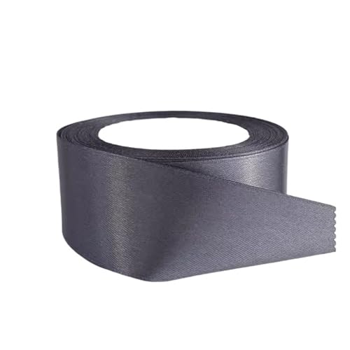 Satinband Satinband, 40 mm × 22 m, doppelseitiges Geschenkband aus Polyester for Basteln von Blumensträußen, DIY-Nähprojekten(Dark gray) von UJEDFHV