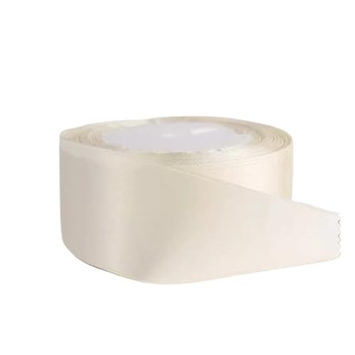 Satinband Satinband, 40 mm × 22 m, doppelseitiges Geschenkband aus Polyester for Basteln von Blumensträußen, DIY-Nähprojekten(Milk white) von UJEDFHV