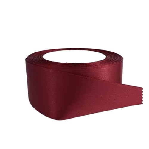 Satinband Satinband, 40 mm × 22 m, doppelseitiges Geschenkband aus Polyester for Basteln von Blumensträußen, DIY-Nähprojekten(Wine red) von UJEDFHV