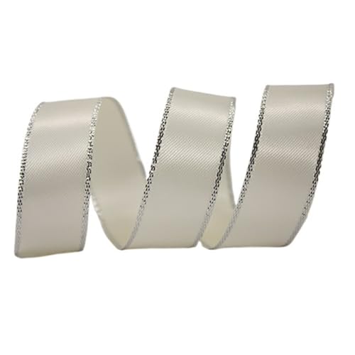 Satinband Satinband, DIY-Kleiderzubehör, Hochzeitsdekoration, 0,25-1,5 Zoll, 9, 16, 22, 25, 38 mm, 100 Yards(Antique white 028,38mm) von UJEDFHV