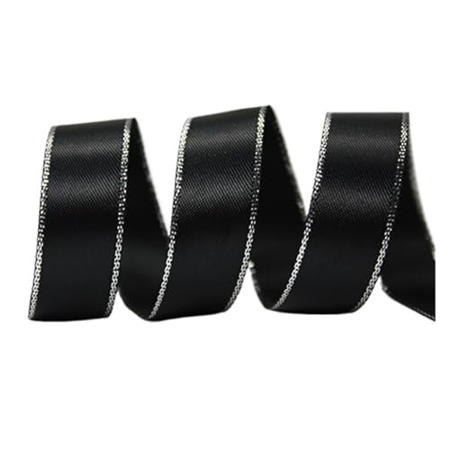 Satinband Satinband, DIY-Kleiderzubehör, Hochzeitsdekoration, 0,25-1,5 Zoll, 9, 16, 22, 25, 38 mm, 100 Yards(Black 030,38mm) von UJEDFHV