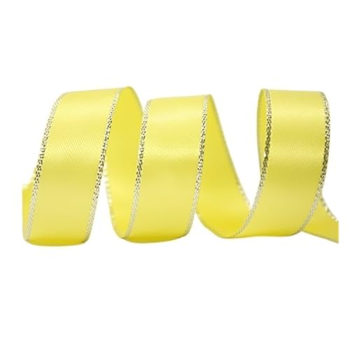 Satinband Satinband, DIY-Kleiderzubehör, Hochzeitsdekoration, 0,25-1,5 Zoll, 9, 16, 22, 25, 38 mm, 100 Yards(Lemon 640,38mm) von UJEDFHV