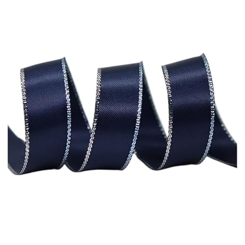 Satinband Satinband, DIY-Kleiderzubehör, Hochzeitsdekoration, 0,25-1,5 Zoll, 9, 16, 22, 25, 38 mm, 100 Yards(Navy 370,16mm) von UJEDFHV