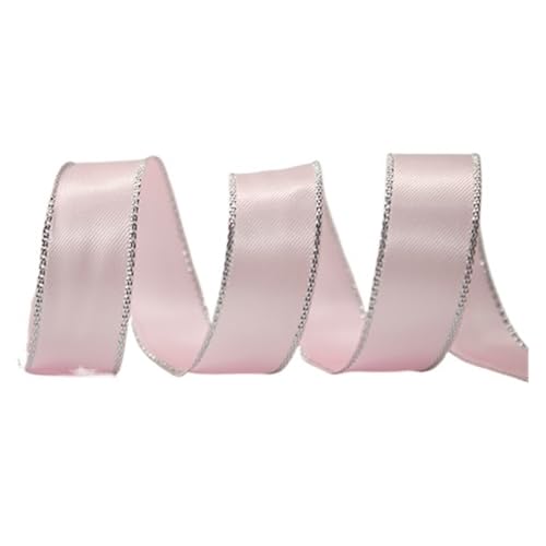 Satinband Satinband, DIY-Kleiderzubehör, Hochzeitsdekoration, 0,25-1,5 Zoll, 9, 16, 22, 25, 38 mm, 100 Yards(Pearl pink 123,22mm) von UJEDFHV