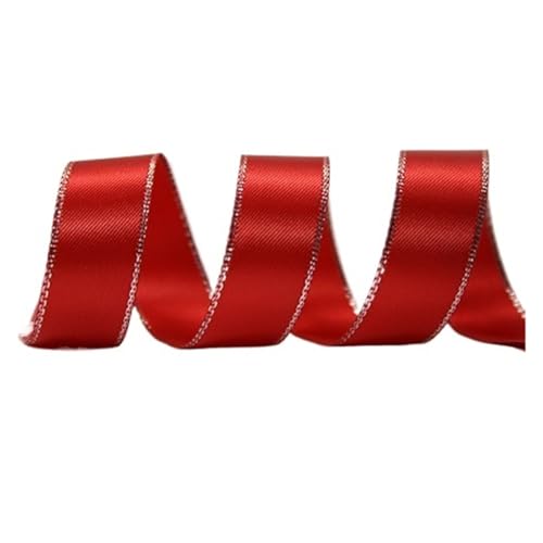 Satinband Satinband, DIY-Kleiderzubehör, Hochzeitsdekoration, 0,25-1,5 Zoll, 9, 16, 22, 25, 38 mm, 100 Yards(Red 250,25mm) von UJEDFHV