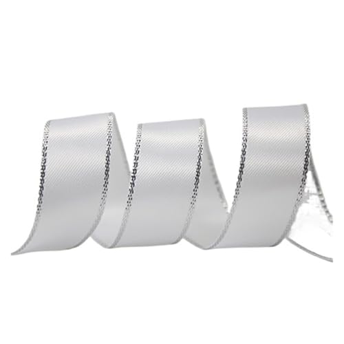 Satinband Satinband, DIY-Kleiderzubehör, Hochzeitsdekoration, 0,25-1,5 Zoll, 9, 16, 22, 25, 38 mm, 100 Yards(White 029,9mm) von UJEDFHV