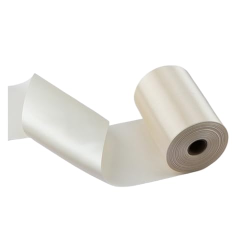 Satinband Satinband, breit, 8 cm/10 cm/15 cm, 25 Meter lang, for Hochzeits-/Festivalszene, Deckenstuhlgurt, Hochzeits-/Auto-/Party-Dekorationsband(28 beige,15cm x 25meters) von UJEDFHV