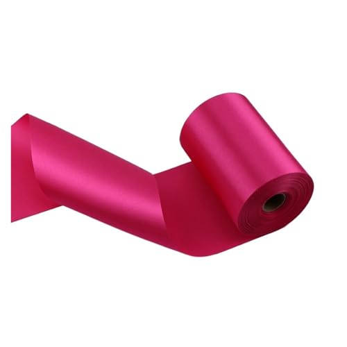 Satinband Satinband, breit, 8 cm/10 cm/15 cm, 25 Meter lang, for Hochzeits-/Festivalszene, Deckenstuhlgurt, Hochzeits-/Auto-/Party-Dekorationsband(9 rose,10cm x 25meters) von UJEDFHV