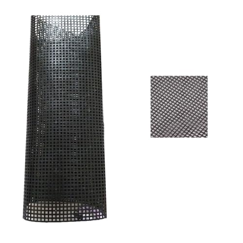 UJEDFHV Kunststoffgitter Kunststoff-Netztuch for Taschenteppiche, Fadenhaken, Bastelbedarf, DIY-Handarbeit, Knüpfhaken, Taschen aus Kunststoff, Gitterhaken, Basteln(Black-Small Grid) von UJEDFHV