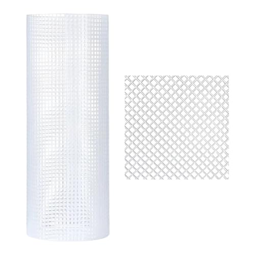 UJEDFHV Kunststoffgitter Kunststoff-Netztuch for Taschenteppiche, Fadenhaken, Bastelbedarf, DIY-Handarbeit, Knüpfhaken, Taschen aus Kunststoff, Gitterhaken, Basteln(White-Large Grid) von UJEDFHV