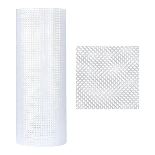 UJEDFHV Kunststoffgitter Kunststoff-Netztuch for Taschenteppiche, Fadenhaken, Bastelbedarf, DIY-Handarbeit, Knüpfhaken, Taschen aus Kunststoff, Gitterhaken, Basteln(White-Small Grid) von UJEDFHV