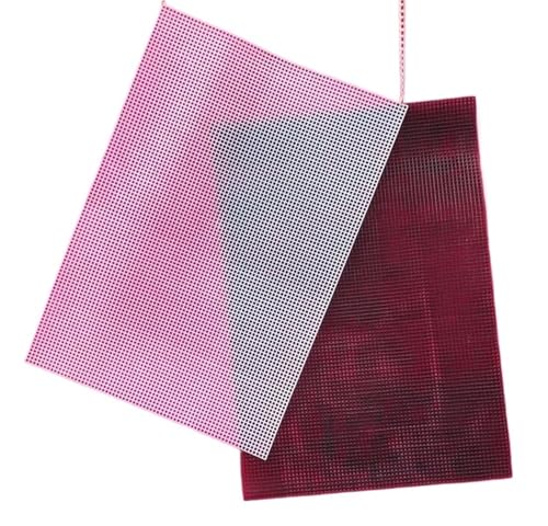 UJEDFHV Kunststoffgitter Tasche Kunststoffnetz Stofftasche Teppich Fadenhaken Bastelbedarf DIY Handarbeit Knüpfhaken Zubehör Haken Basteln stabiles Gitter ca. 60 * 42(Black,50x33 Round Lattice) von UJEDFHV
