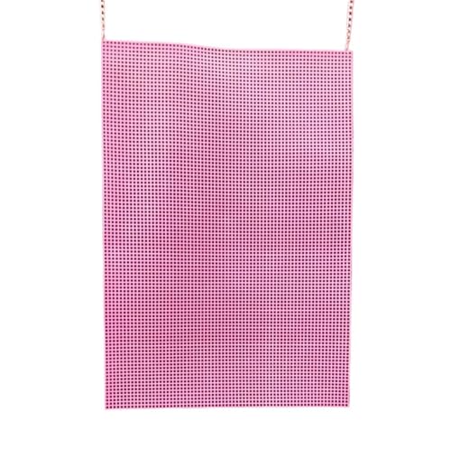 UJEDFHV Kunststoffgitter Tasche Kunststoffnetz Stofftasche Teppich Fadenhaken Bastelbedarf DIY Handarbeit Knüpfhaken Zubehör Haken Basteln stabiles Gitter ca. 60 * 42(White,60x42 Square Lattice) von UJEDFHV
