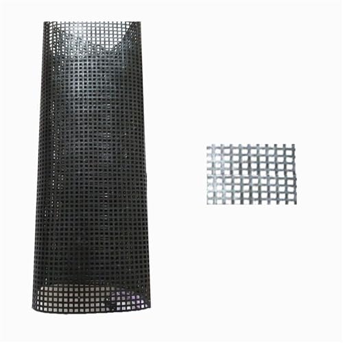 UJEDFHV Kunststoffgitter Zubehör Kunststoff-Netztuch for Taschenteppiche, Fadenhaken, Bastelbedarf, DIY-Handarbeit, Knüpfhaken, Taschen aus Kunststoff, Gitterhaken, Bastelzubehör(Black-Large Grid) von UJEDFHV