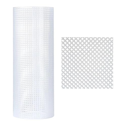 UJEDFHV Kunststoffgitter Zubehör Kunststoff-Netztuch for Taschenteppiche, Fadenhaken, Bastelbedarf, DIY-Handarbeit, Knüpfhaken, Taschen aus Kunststoff, Gitterhaken, Bastelzubehör(White-Large Grid) von UJEDFHV