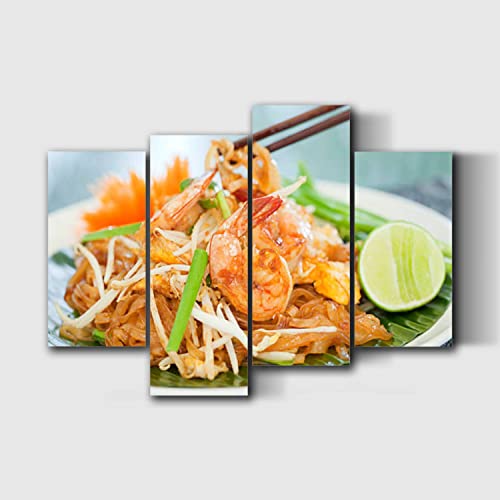UJOYAFZSIM Pad Thai Thai Essen Leinwand Drucke Wand Dekor 4 Stück Moderne Küche Kunst Dekor für Wohnzimmer Schlafzimmer Badezimmer Büro Restaurant UJOYAFZSIM Pad Thai Thai Essen Leinwand Drucke Wand Dekor 4 Stück Moderne Küche Kunst Dekor für Wohnzimmer Schlafzimmer Badezimmer Büro Restaurant von UJOYAFZSIM