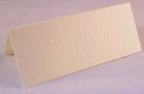 100 x, gehämmert, blanko, Elfenbeinfarben/Tischkärtchen für Hochzeiten, Lila von UK Card Crafts