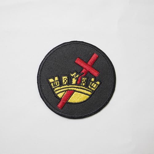 Flicken / Flicken / Flicken / Flicken / Tempelritter / Königinnen / Krone / Kreuz / Maschine Stickerei – Aufbügler Rückseite – Freimaurer-Abzeichen & Embleme von UK EMPIRE GROUP