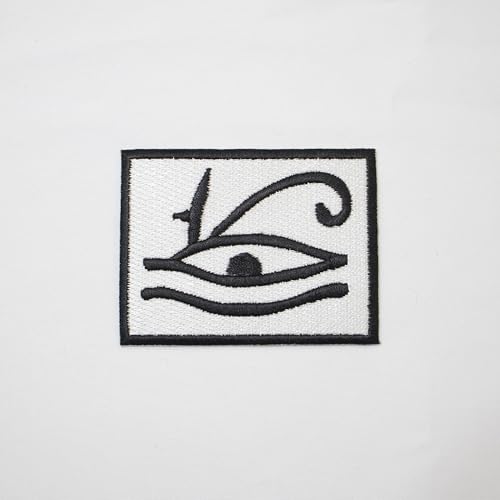 Freimaurer Heiliges Auge des Horus Patch schwarz Maschinenstickerei Bügelrückseite - Freimaurer Regalia Patches & Embleme von UK EMPIRE GROUP