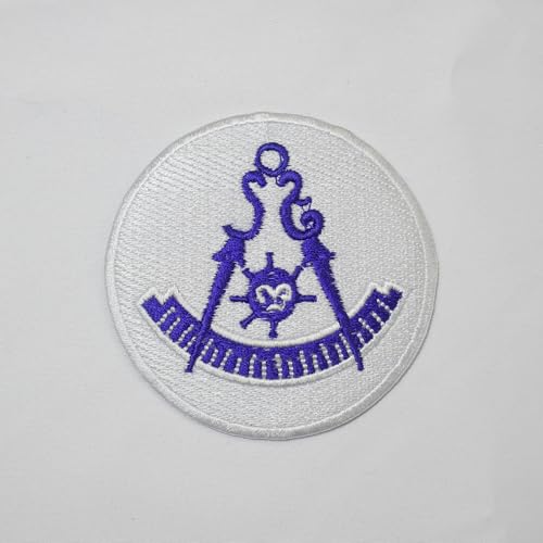 Freimaurer Past Master Patch Maschine Stickerei - Bügelrückseite - Freimaurer Abzeichen Regalia & Embleme von UK EMPIRE GROUP