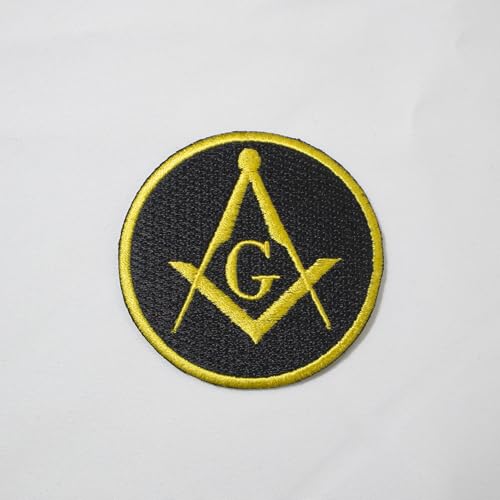 Freimaurer Quadrat & Kompass G Gelb Patch Maschine Stickerei - Bügelrückseite - Freimaurer Abzeichen Regalia & Embleme Freimaurer Quadrat & Kompass G Gelb Patch Maschine Stickerei - Bügelrückseite - Freimaurer Abzeichen Regalia & Embleme von UK EMPIRE GROUP