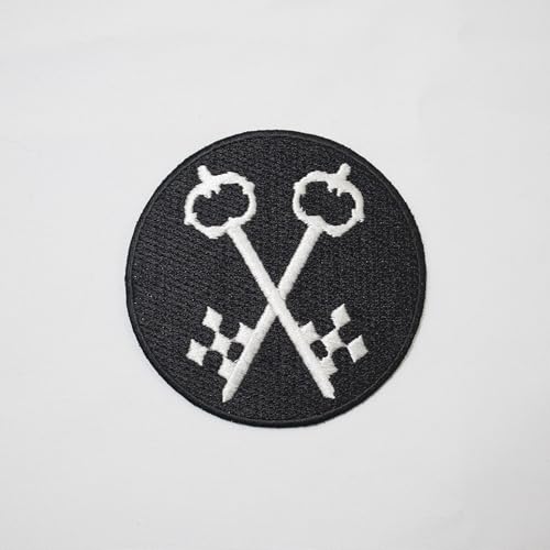 Freimaurer gekreuzte Schlüssel Patch Maschine Stickerei - Bügelrückseite - Freimaurer Abzeichen Regalia & Embleme Freimaurer gekreuzte Schlüssel Patch Maschine Stickerei - Bügelrückseite - Freimaurer Abzeichen Regalia & Embleme von UK EMPIRE GROUP