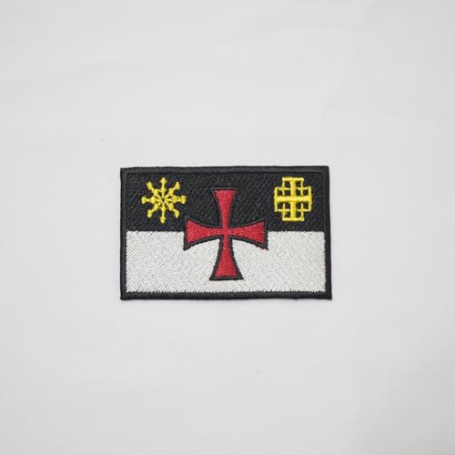 Knight Templer Kreuzritter Flagge Taktischer Patch Maschinenstickerei Aufbügler Rückseite - Freimaurer Regalia Patches & Embleme Knight Templer Kreuzritter Flagge Taktischer Patch Maschinenstickerei Aufbügler Rückseite - Freimaurer Regalia Patches & Embleme von UK EMPIRE GROUP