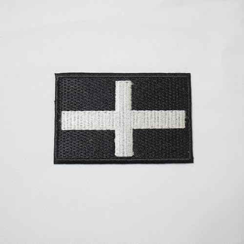 Premium Cornwall ST Piran Flag Patch Machine Embroidery - Iron On Back - Freemason Badges Regalia & Embleme von UK EMPIRE GROUP