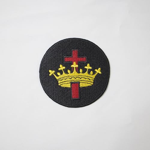 Ritter Tempelkönige Krone Kreuz Patch Maschine Stickerei - Bügelrückseite - Freimaurer Abzeichen Regalia & Embleme Ritter Tempelkönige Krone Kreuz Patch Maschine Stickerei - Bügelrückseite - Freimaurer Abzeichen Regalia & Embleme von UK EMPIRE GROUP