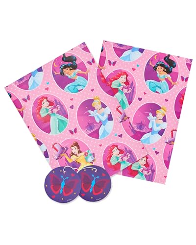 Disney Princess Geschenkpapier für Mädchen, Geschenkpapier für Kinder von UK Greetings