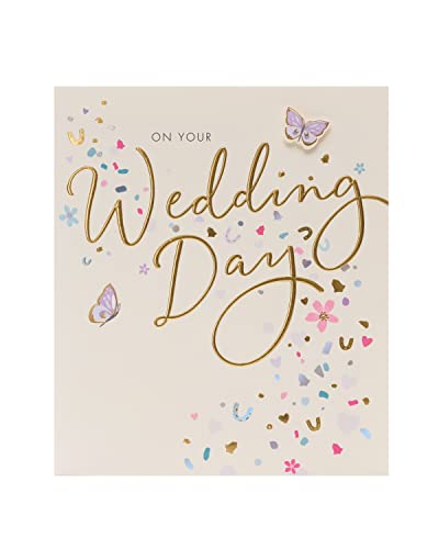 UK Greetings Hochzeitskarte für ihn/sie/Freund – 3D-Schmetterling-Design von UK Greetings