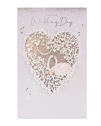 UK Greetings Hochzeitskarte für ihn/sie/Freund – Schwanen-Design von UK Greetings