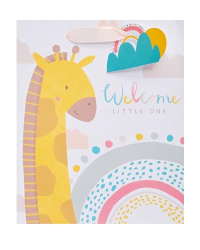UK Greetings Mittelgroße Geschenktüte für Jungen oder Mädchen – niedliches Giraffen-Design von UK Greetings