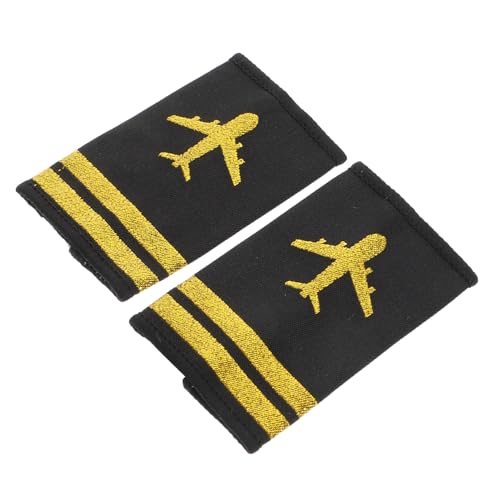 UKCOCO 1 Paar Pilot Schulterklappen Epauletten für Fluggesellschaft Uniform Professionelle Schulterbretter Langlebig und für Cosplay und Bühnenauftritte von UKCOCO