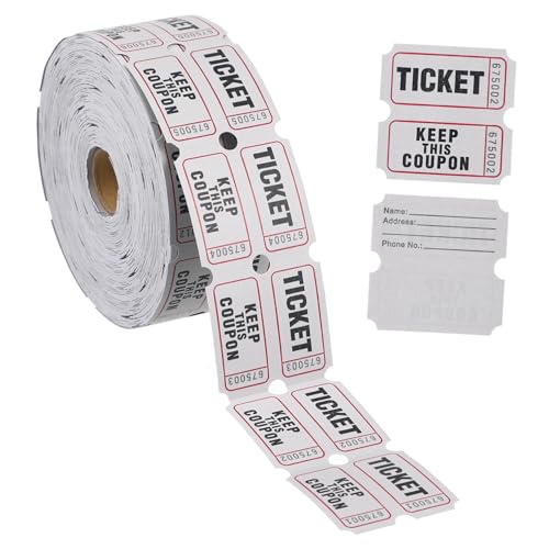 UKCOCO 1 Rolle Raffeltickets für Veranstaltungen Amusement Park Gewinnspiele Praktische mit Individuellem Design für Verschiedene Preise und Anlässe UKCOCO 1 Rolle Raffeltickets für Veranstaltungen Amusement Park Gewinnspiele Praktische mit Individuellem Design für Verschiedene Preise und Anlässe von UKCOCO