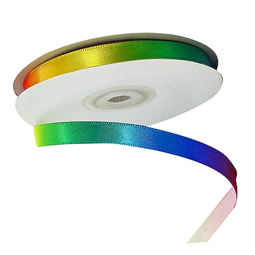 UKCOCO 1 Rolle Regenbogenband Hochdichtes Farbenfrohes Polyesterband für DIY Projekte Breit zum Verpacken von Geschenken für Blumen und Kuchen Dekorationen UKCOCO 1 Rolle Regenbogenband Hochdichtes Farbenfrohes Polyesterband für DIY Projekte Breit zum Verpacken von Geschenken für Blumen und Kuchen Dekorationen von UKCOCO
