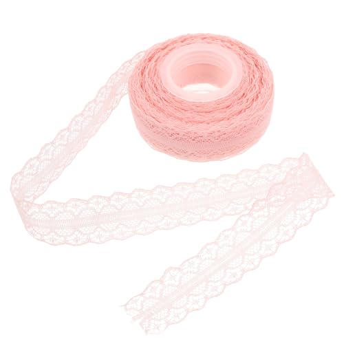 UKCOCO 1 Rolle Spitzen band Spitzenband selber machen Spitzenband-Masse Band für DIY Eleganter Zierbesatz Bänder für Handwerk Spitzenbänder DIY Kopfschmuck Spitzenbesatz Rosa von UKCOCO