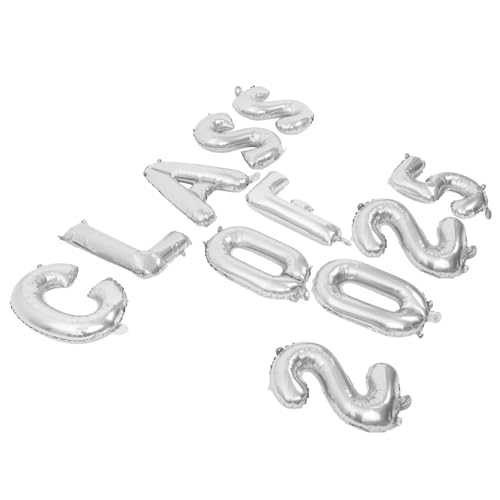 UKCOCO 1 Satz Abschluss Ballon luftballons Partyballons Vorschulabschluss Dekorationen Graduierte Dekorationen Grad Dekoration Abschlusslieferanten Absolvent Aluminiumfolie Silver von UKCOCO