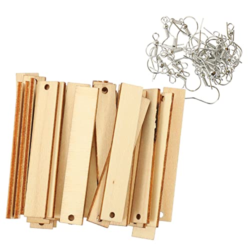 UKCOCO 1 Satz Diy Holz Ohrringe Ungeschliffene Ohrringhaken für Schmuck Basteln Natürliche Holzohrringe für Designs Hypoallergen und Leicht von UKCOCO