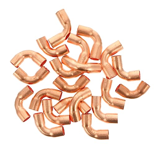 UKCOCO 1 Satz Kupferwinkel Klimaanlagen Abfluss Kupferfitting 90 Grad Fitting 90 Grad Sanitärfitting Koppler Winkelfitting Kupferverbinder 90 Grad Verbinder 20 Stück von UKCOCO