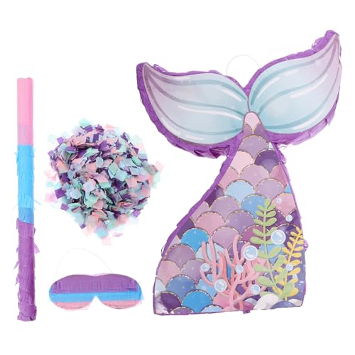 UKCOCO 1 Satz Meerjungfrau Pinata Party Prinzessin Dekorationen Mädchen Meerjungfrau zum Aufhängen Pinata - Geburtstagszubehör für Meerjungfrauen Papier von UKCOCO